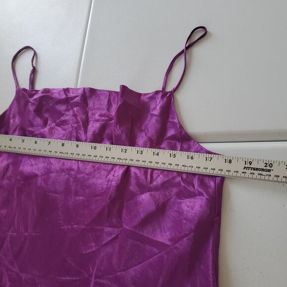 Babaton Slip Dress Womens Large Purple Spaghetti Strap Mini Aritzia Acetate - Picture 6 of 10